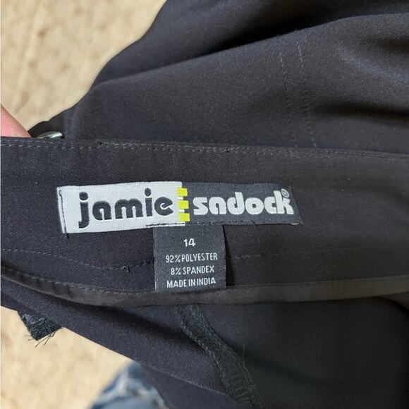 Jamie Sadock Black Pleated Wide Leg Capri Golf Pants 14 EUC - Picture 7 of 7